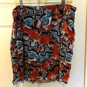 Shein marbled mini skirt